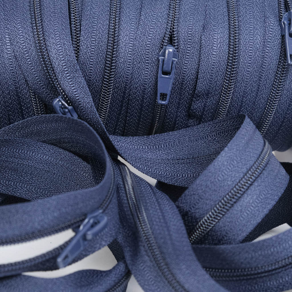3mm Navy Zipper by the Yard - Maison Klem